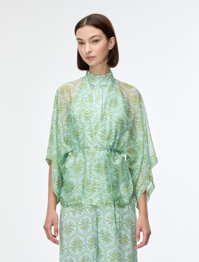 Loose-fit silk-blend blouse - 