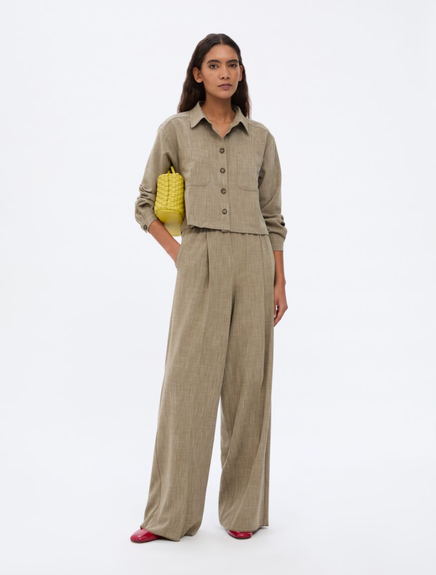 Boxy shirt - OLIVE - iBlues - 4