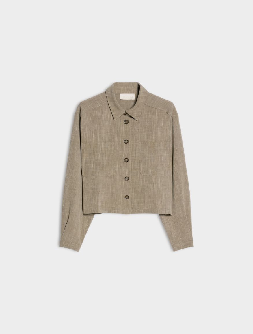 Boxy shirt - OLIVE - Iblues - 4