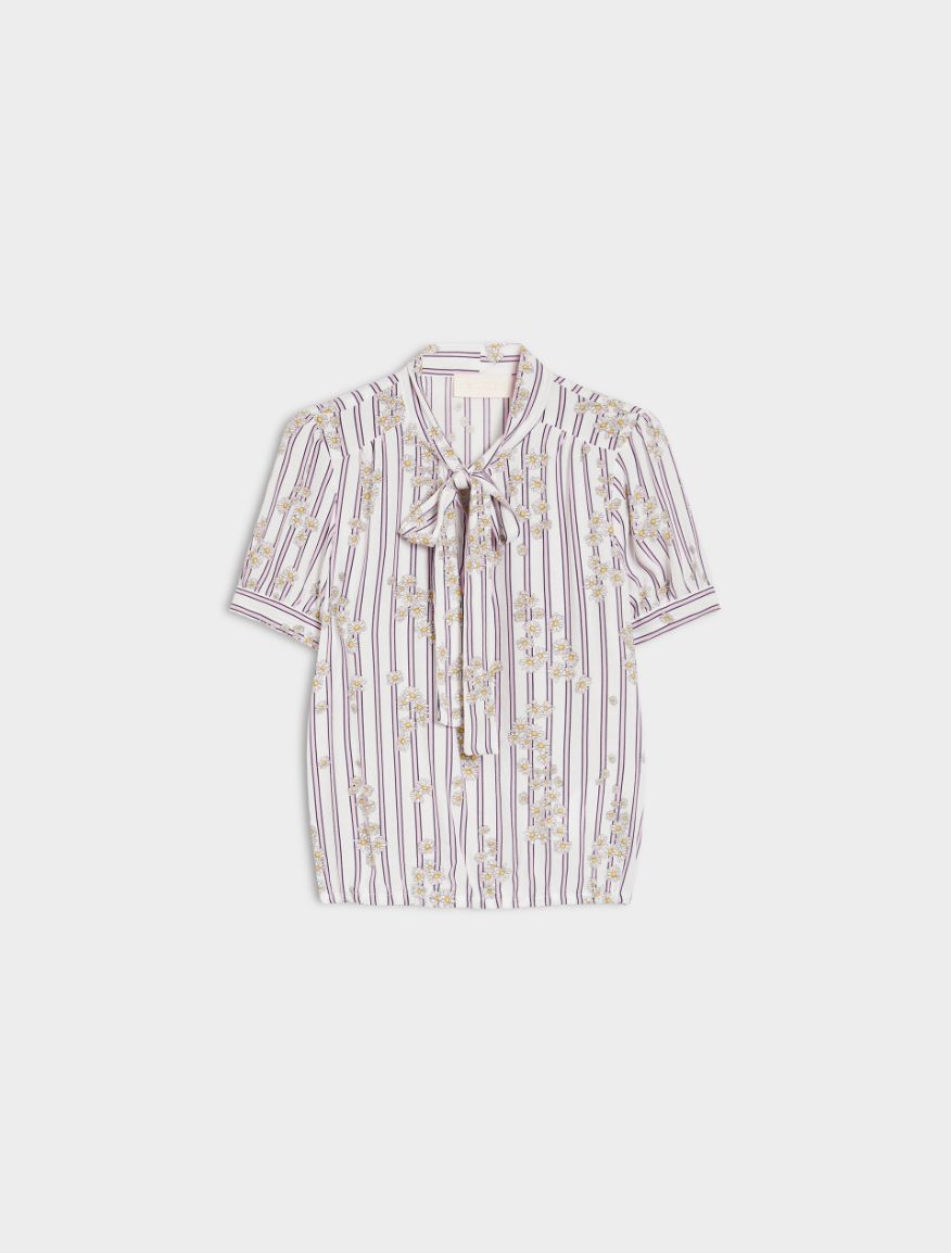 Printed blouse - WHITE - Iblues - 5