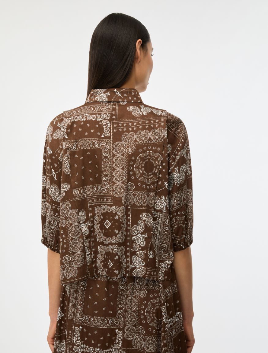 Boxy shirt - CHOCOLATE - Iblues - 2