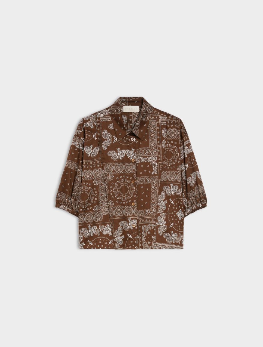 Boxy shirt - CHOCOLATE - Iblues - 5