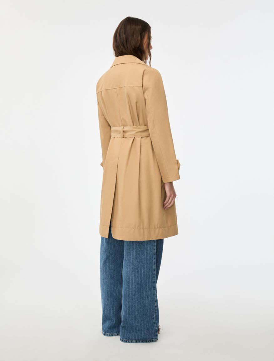 Straight-fit trench coat - CAMEL - Iblues - 2
