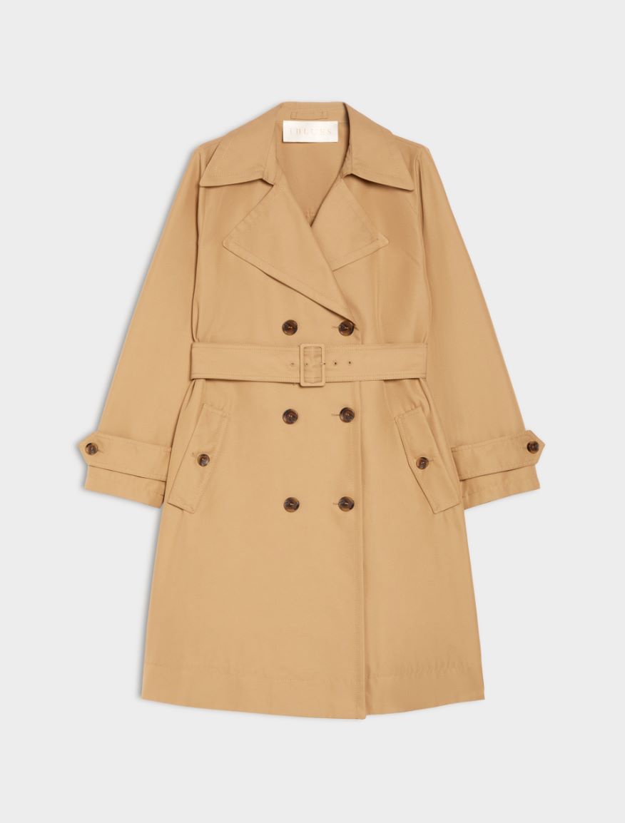 Straight-fit trench coat - CAMEL - Iblues - 5