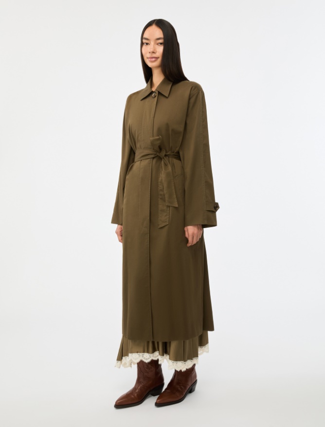 Straight-fit trench coat - 