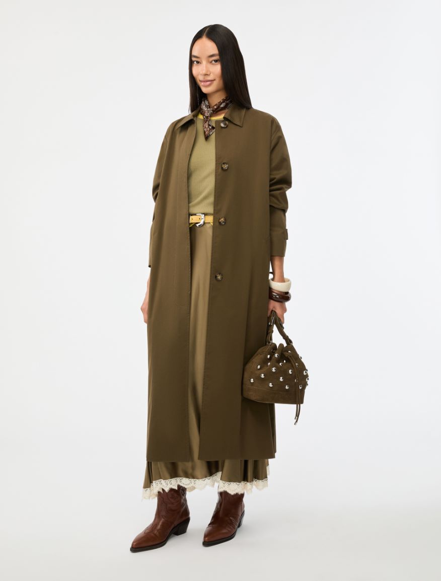 Straight-fit trench coat - KAKI - Iblues