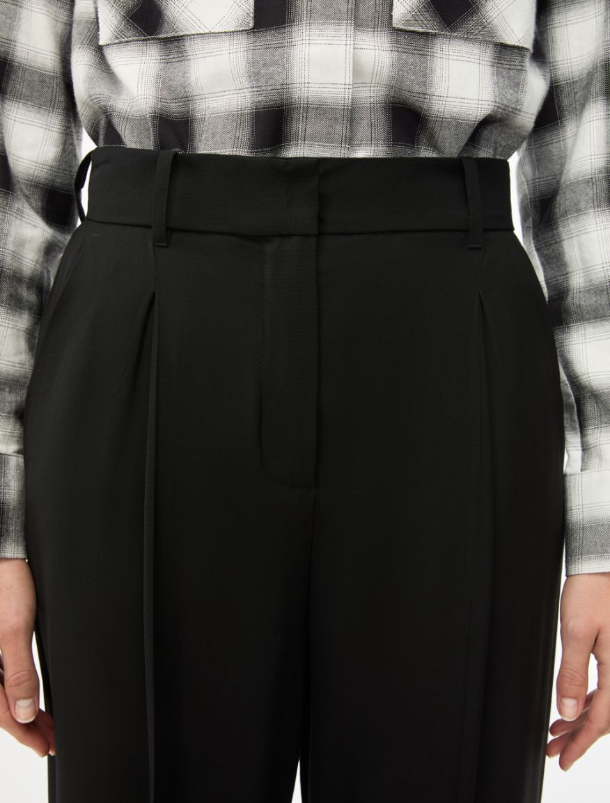 Wool-blend trousers - Black - Iblues - 3