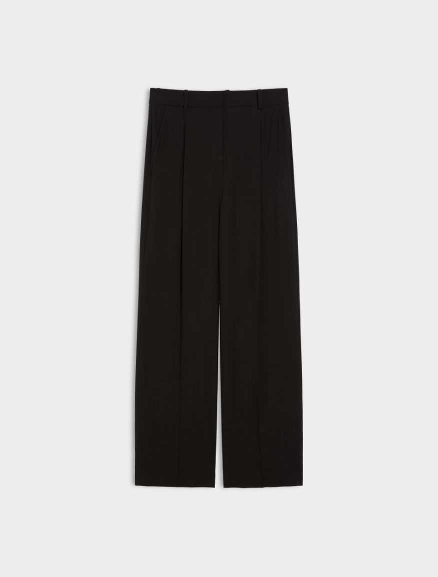 Wool-blend trousers - Black - Iblues - 5