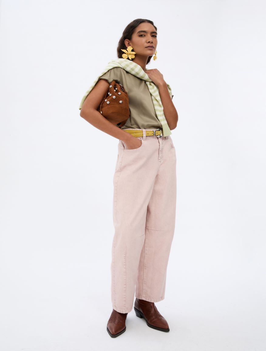 Barrel-leg trousers - PINK - Iblues - 4