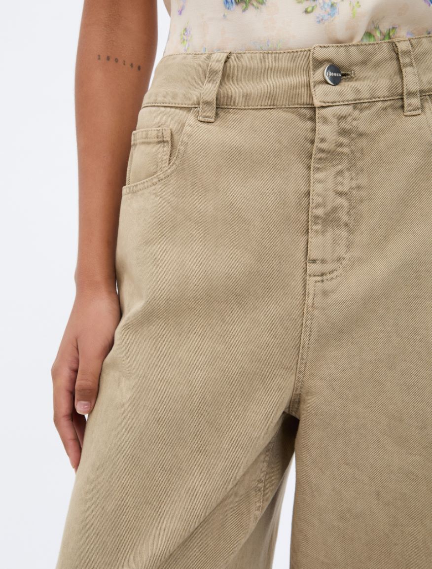 Barrel-leg trousers - SAGE - Iblues - 3