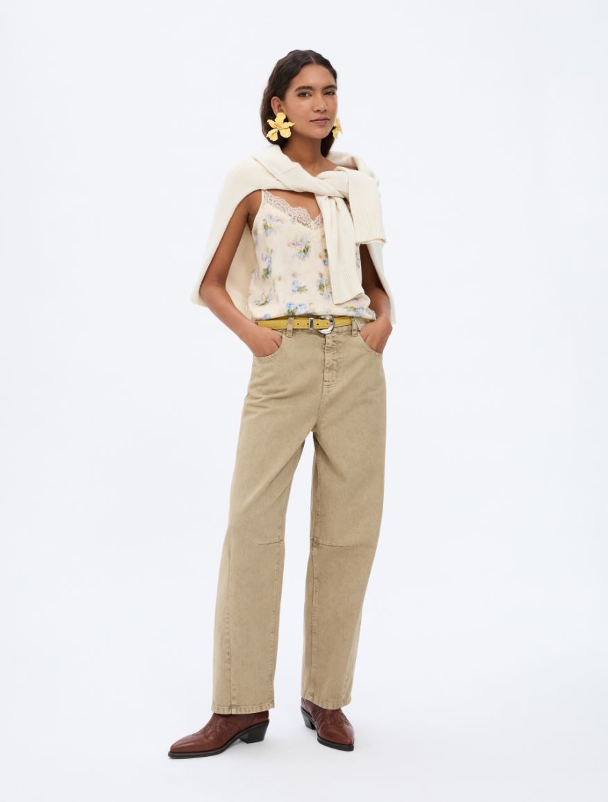 Barrel-leg trousers - SAGE - Iblues - 4