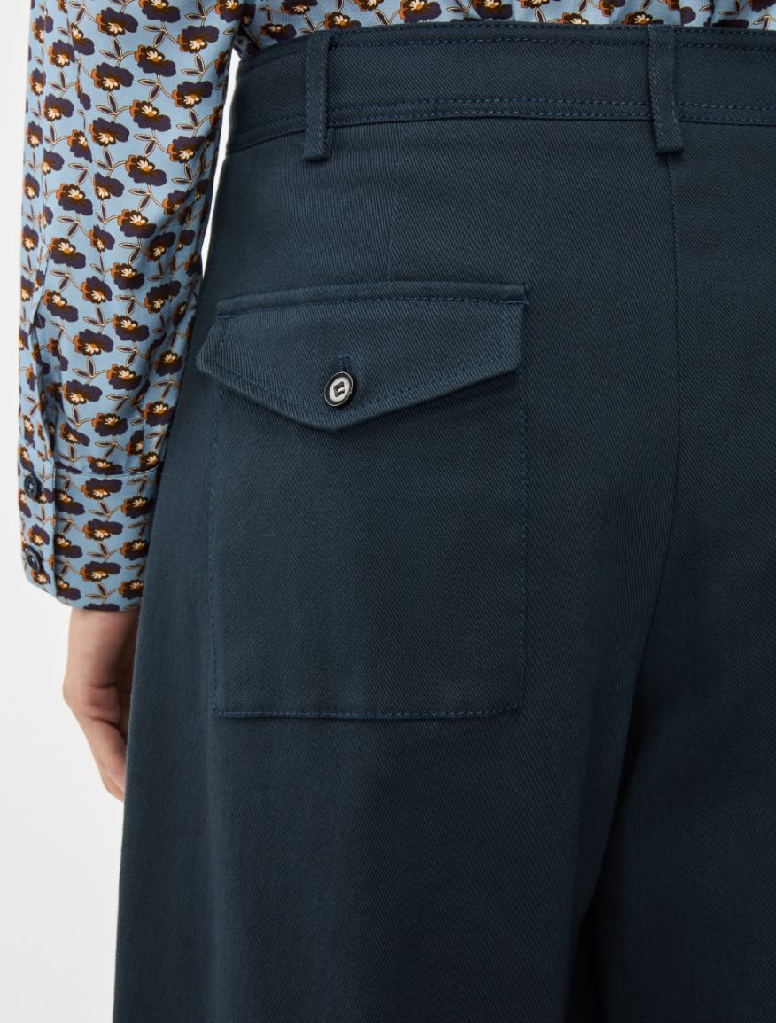 Wide-leg trousers - NAVY - Iblues - 3