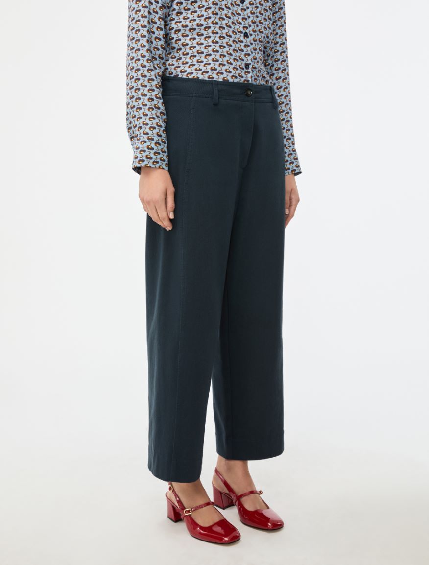 Wide-leg trousers - NAVY - Iblues