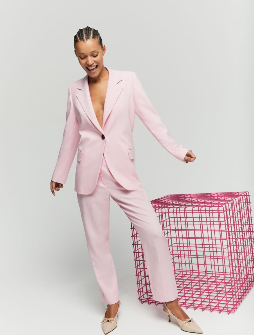 Semi-fitted trousers - PINK - Iblues - 4