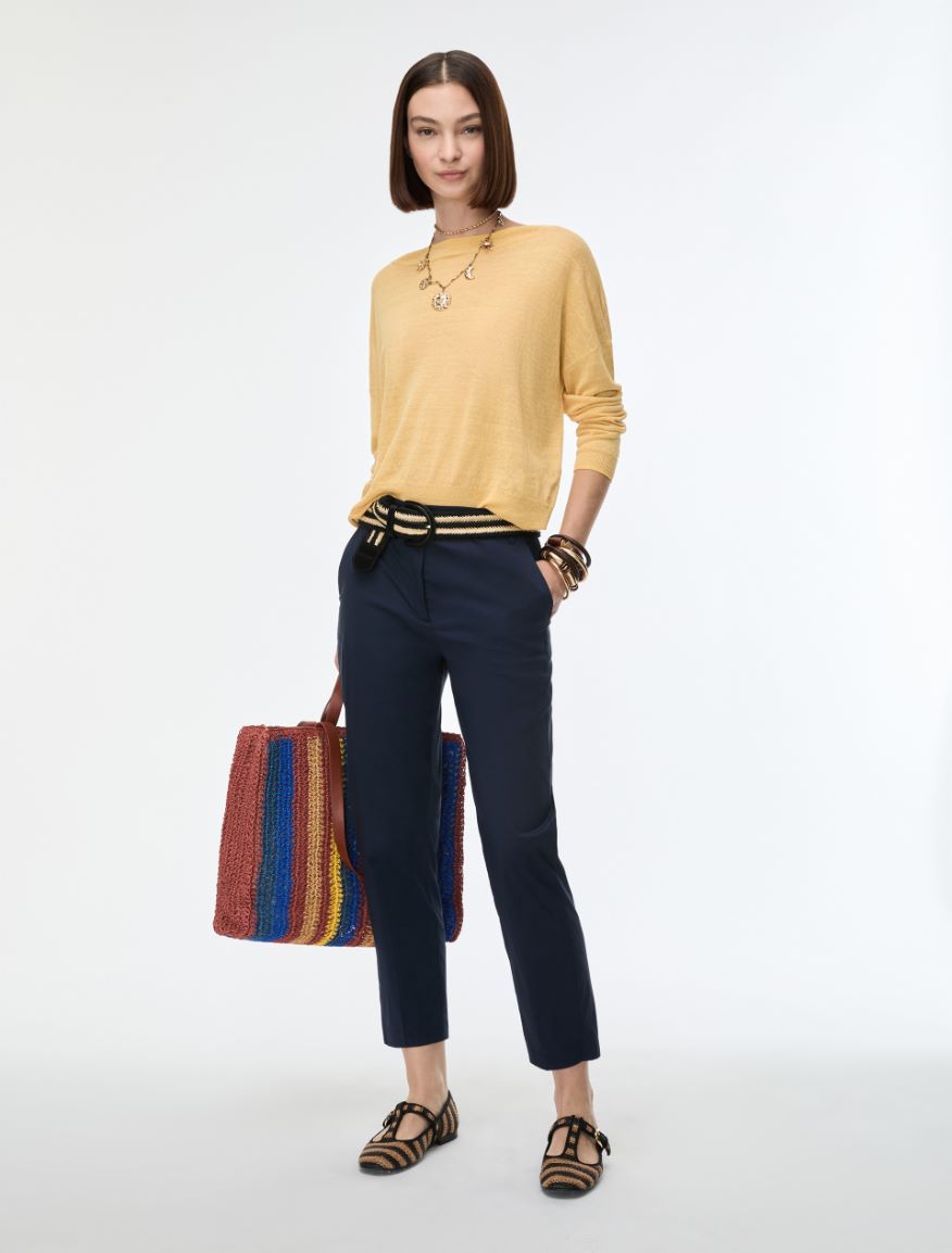 Semi-fitted trousers - CORNFLOWER BLUE - Iblues - 4