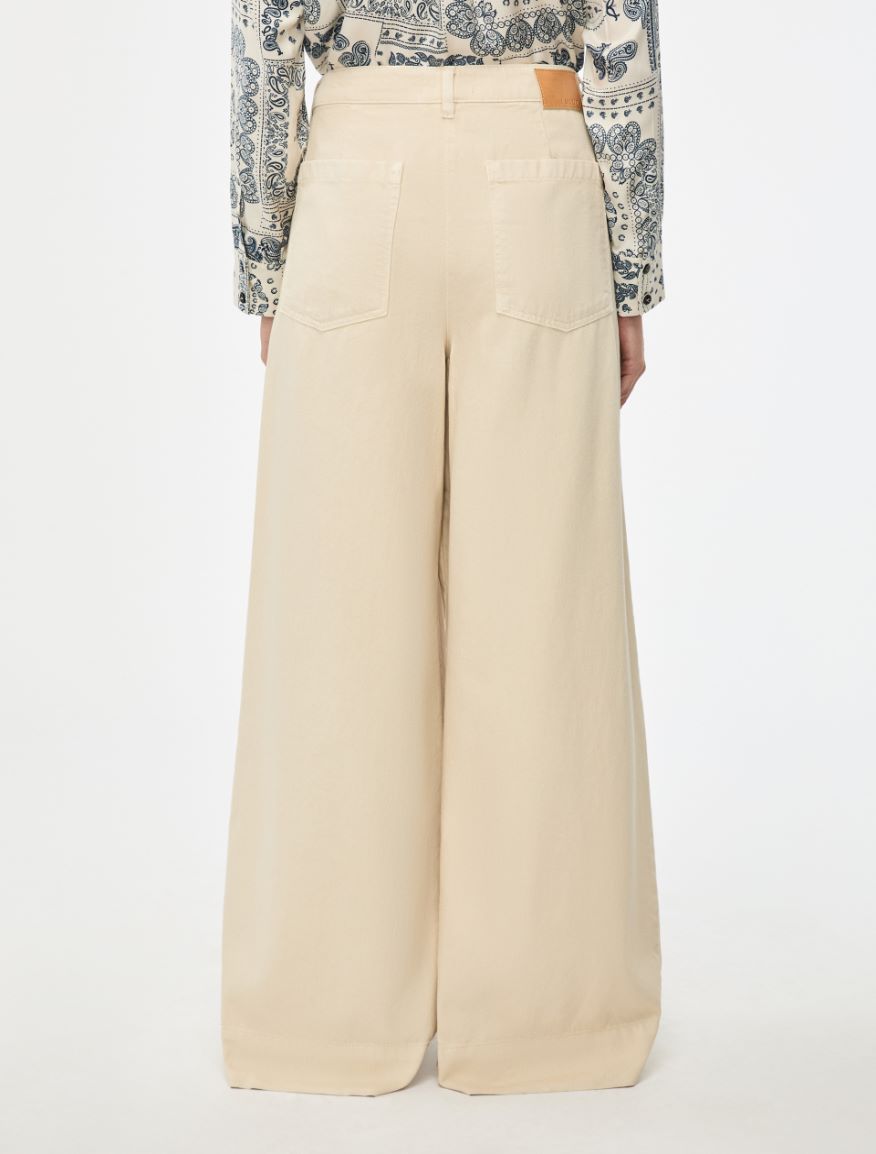 Wide-leg trousers - IVORY - Iblues - 2