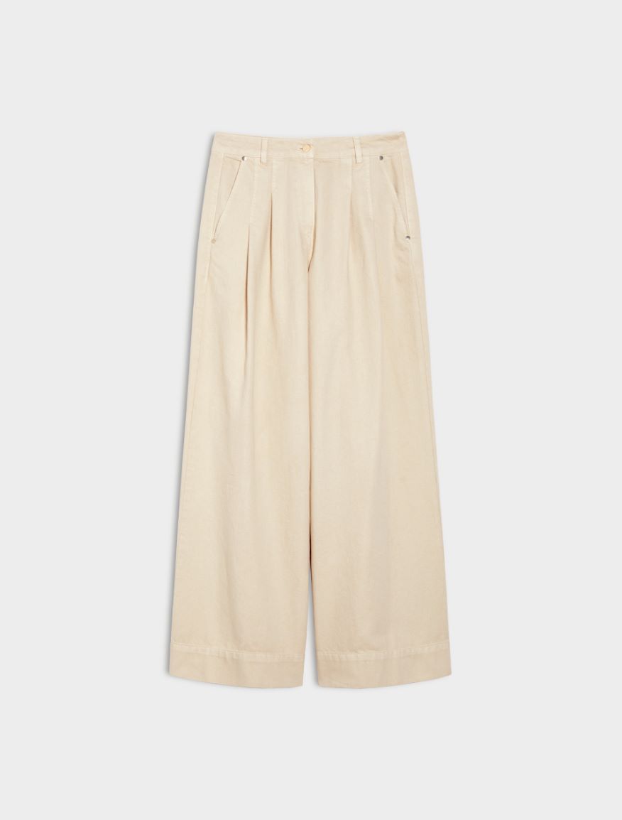 Wide-leg trousers - IVORY - Iblues - 5