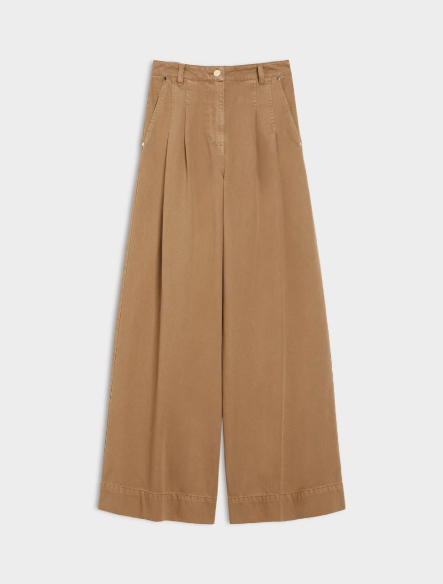 Wide-leg trousers - Camel - Iblues - 5