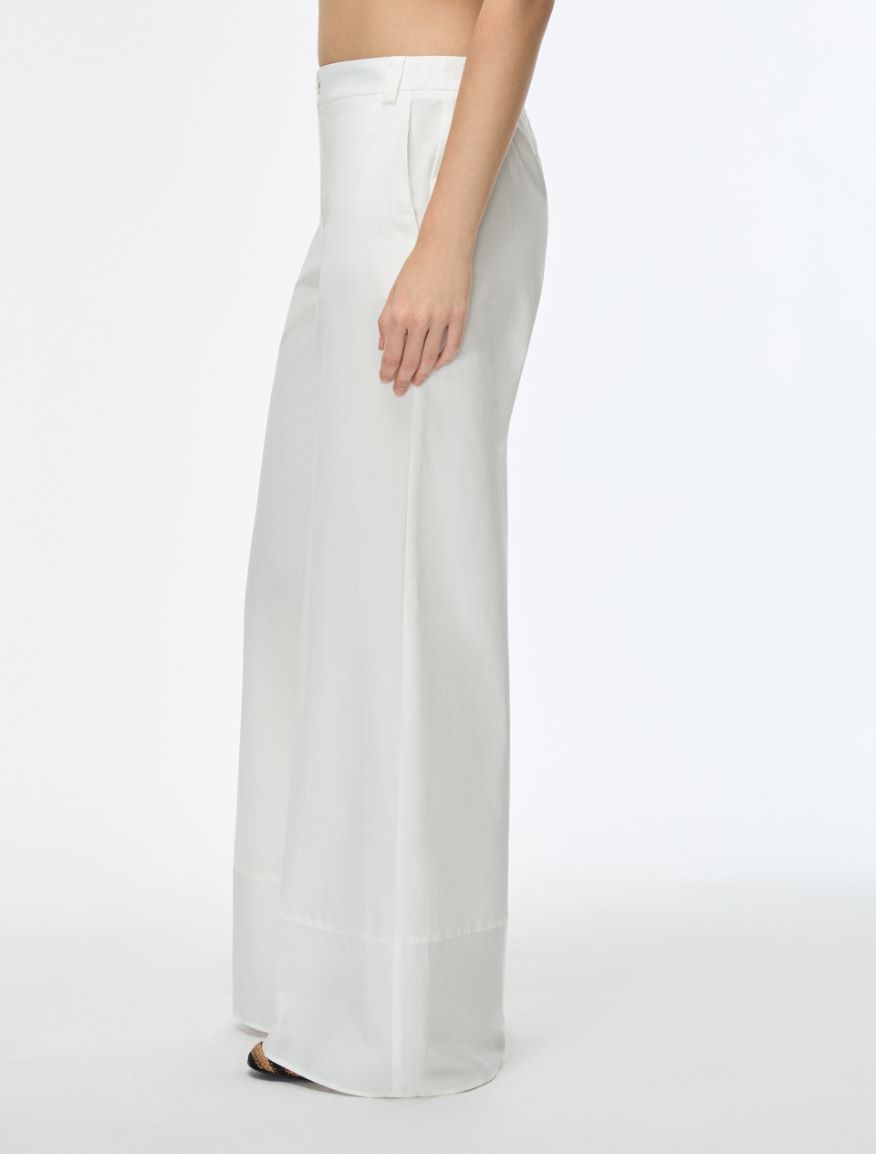 Wide-leg trousers - WHITE - Iblues - 3