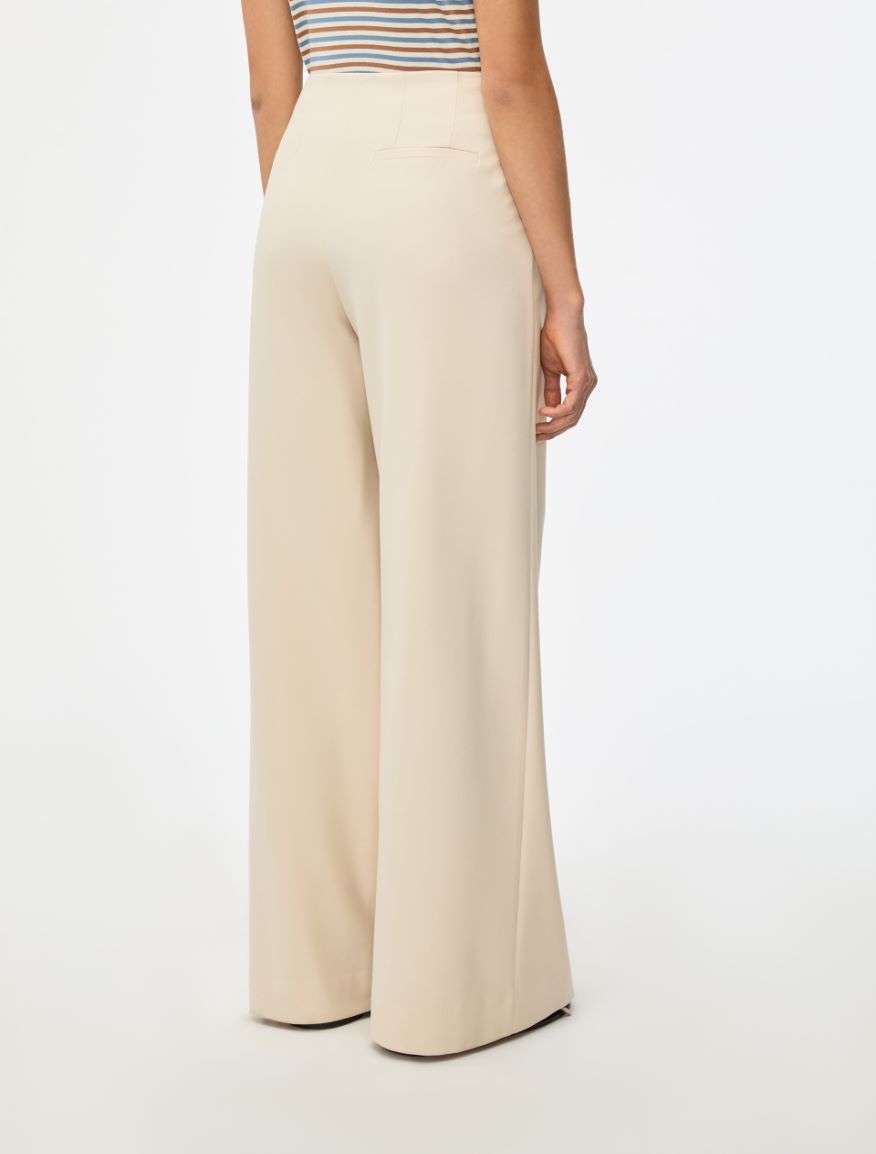 Palazzo trousers - IVORY - Iblues - 2