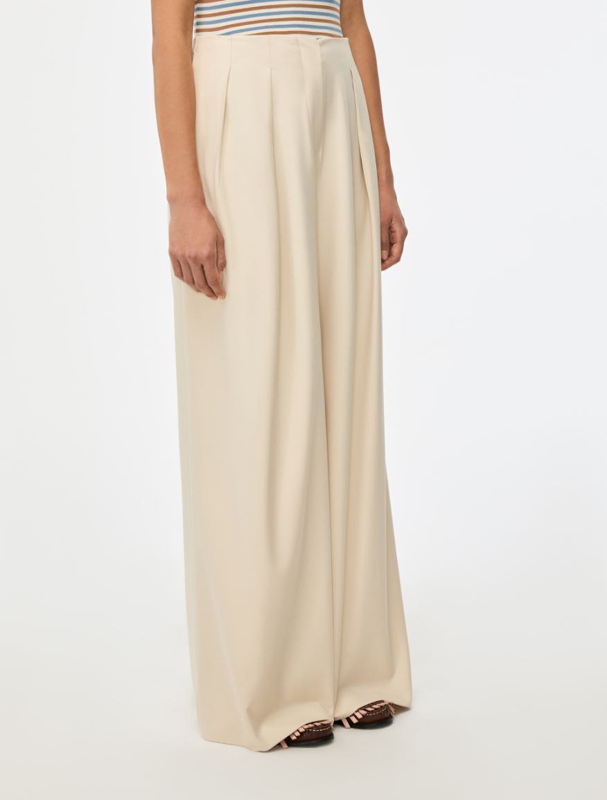 Palazzo trousers - IVORY - Iblues