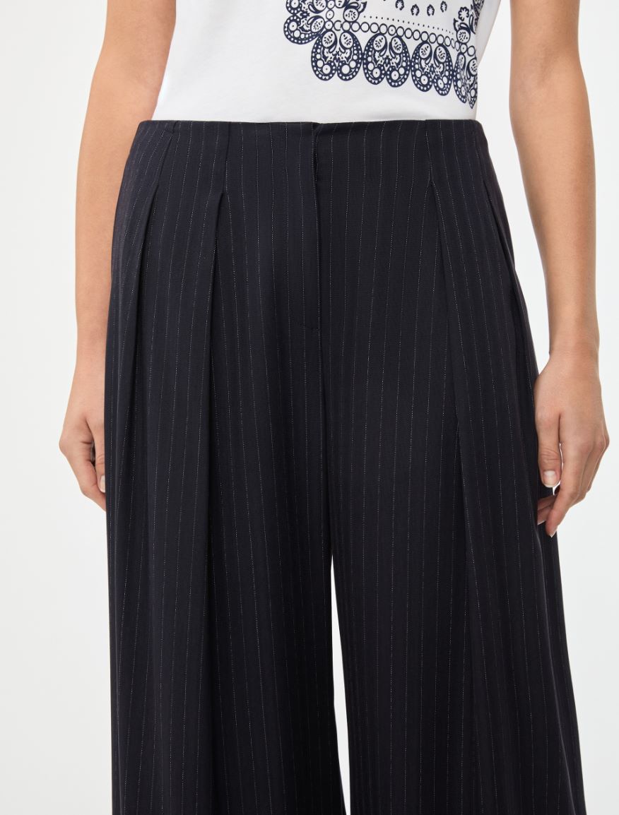 Palazzo trousers - NAVY - Iblues - 3
