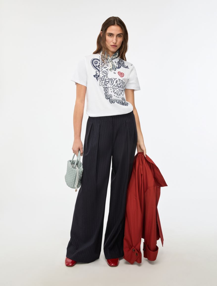 Palazzo trousers - NAVY - Iblues - 4