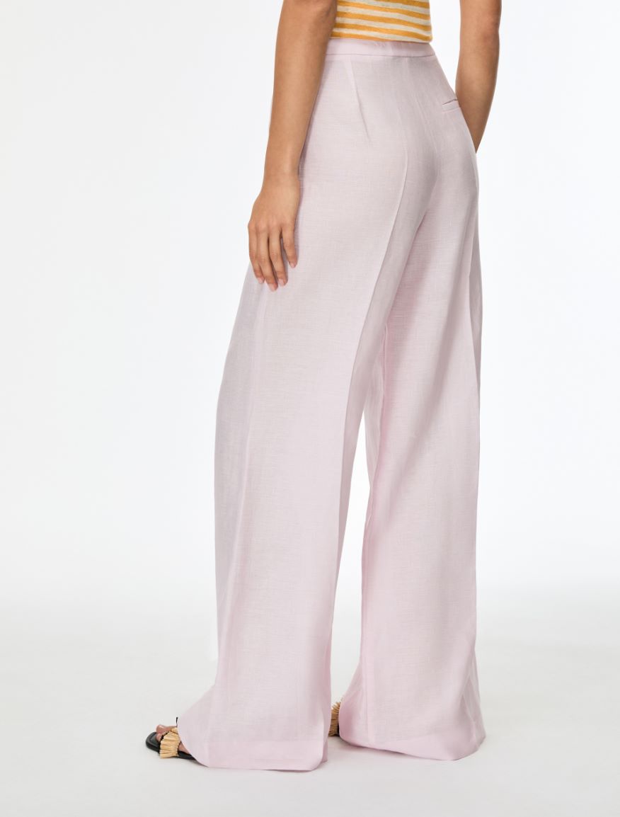 Linen trousers - PINK - Iblues - 2