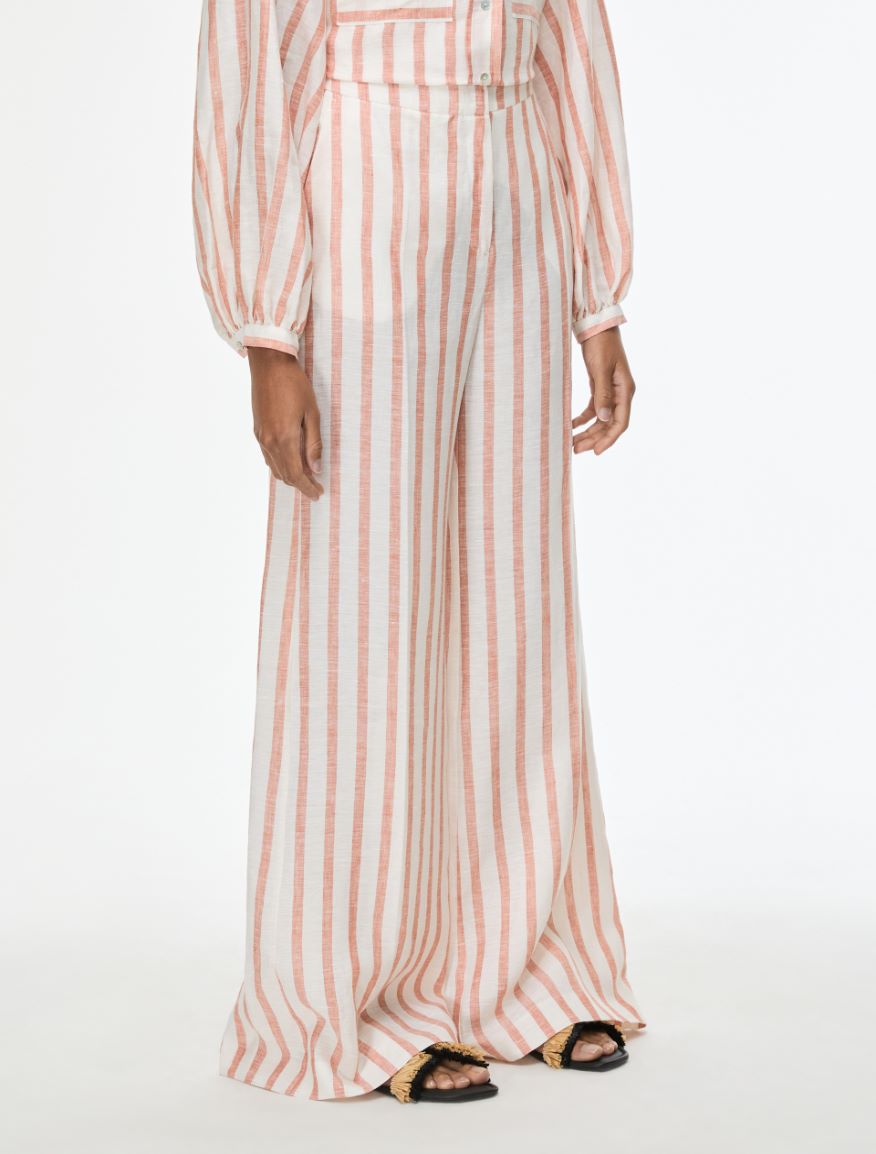 Linen trousers - ORANGE - Iblues