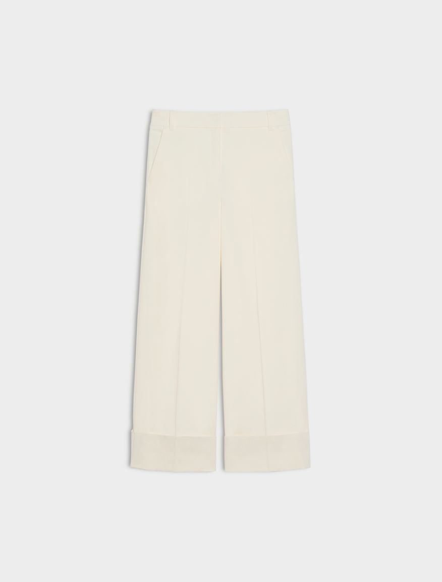 Wide-leg trousers - WOOL WHITE - Iblues - 5