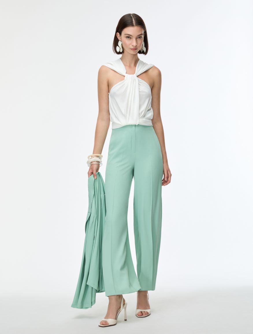 Silk-blend trousers - MINT - Iblues - 4