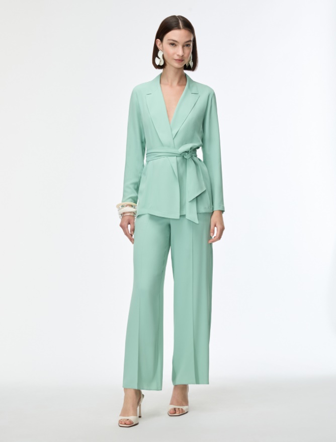 Silk-blend trousers - 