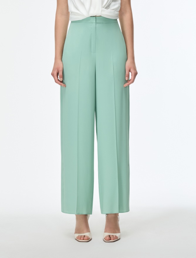 Silk-blend trousers - 