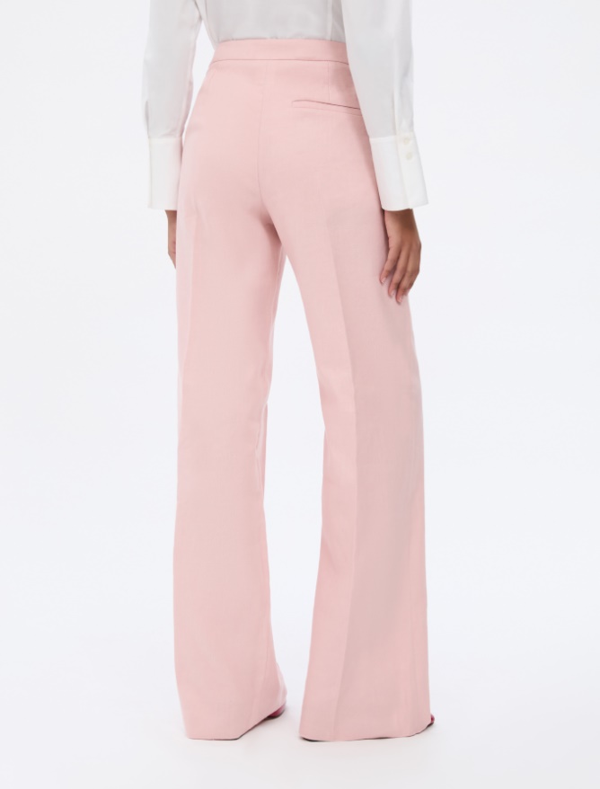 Linen-blend trousers - 