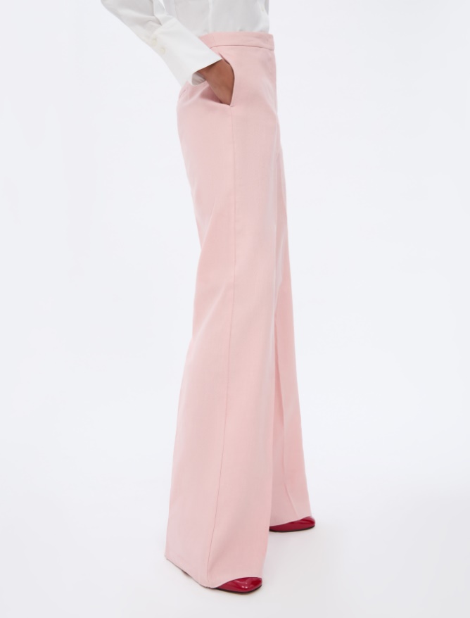 Linen-blend trousers - 