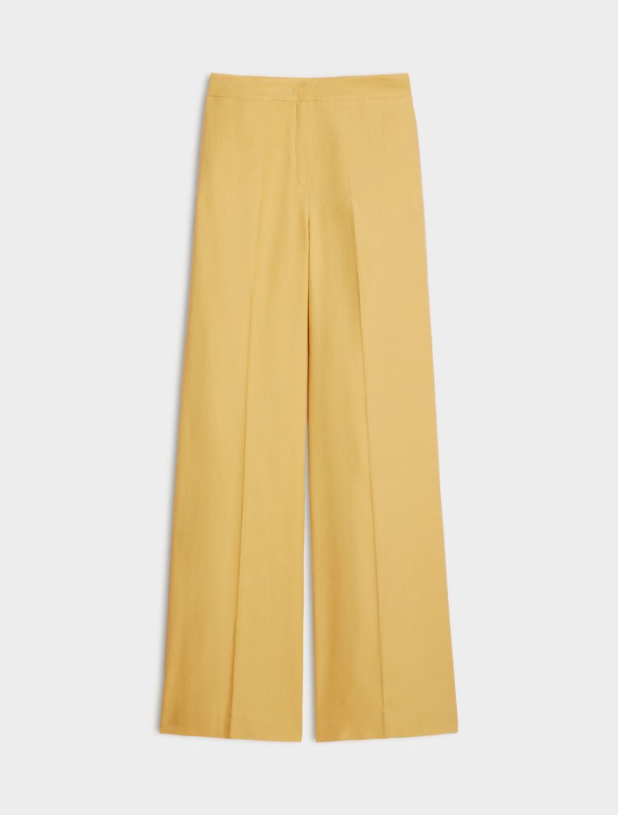 Linen-blend trousers - HONEY - Iblues - 5