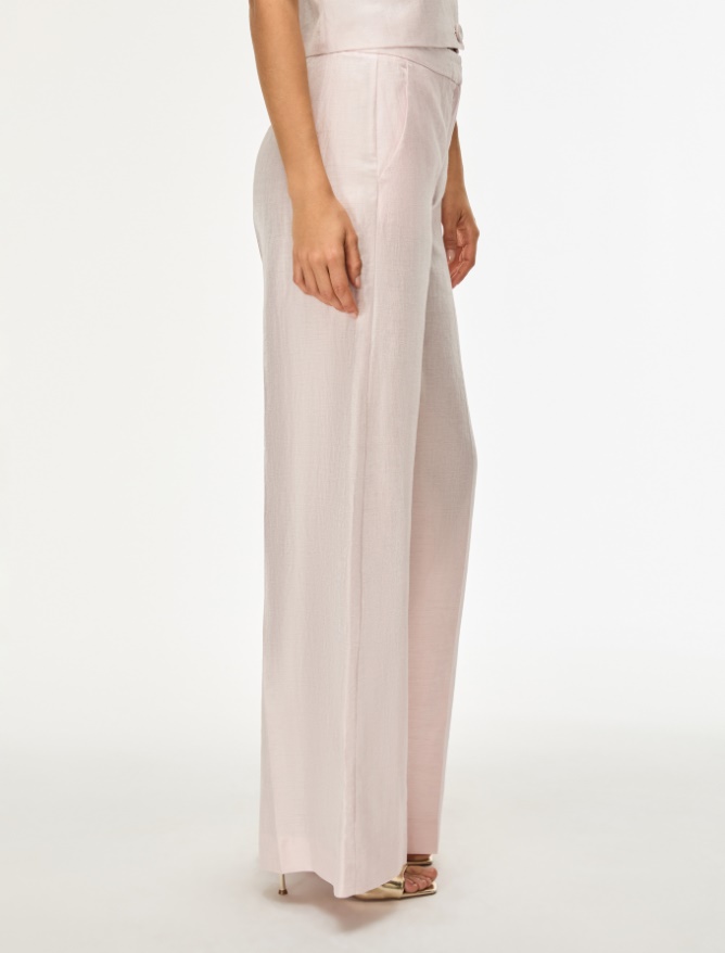 Linen-blend trousers - 