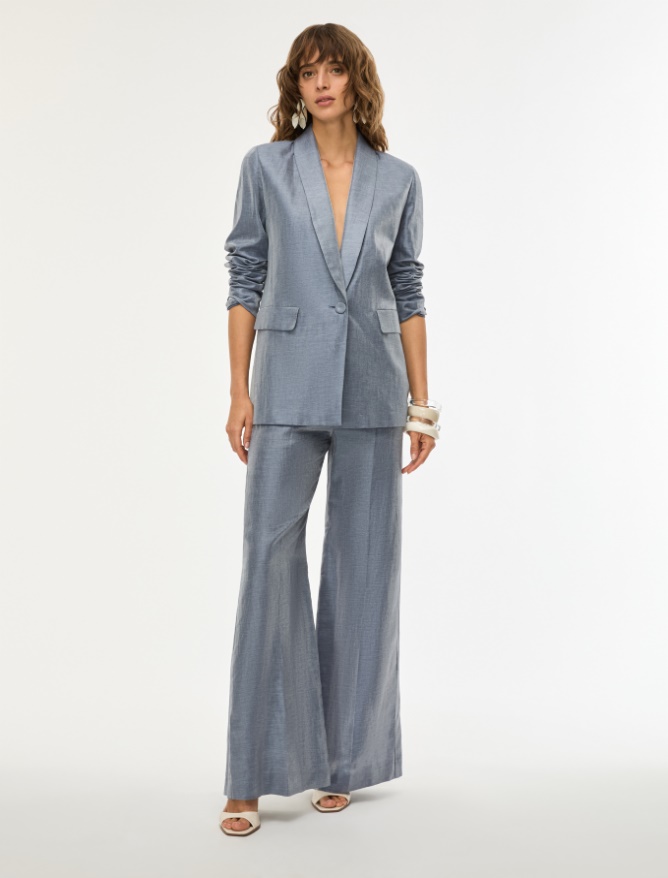 Linen-blend trousers - 