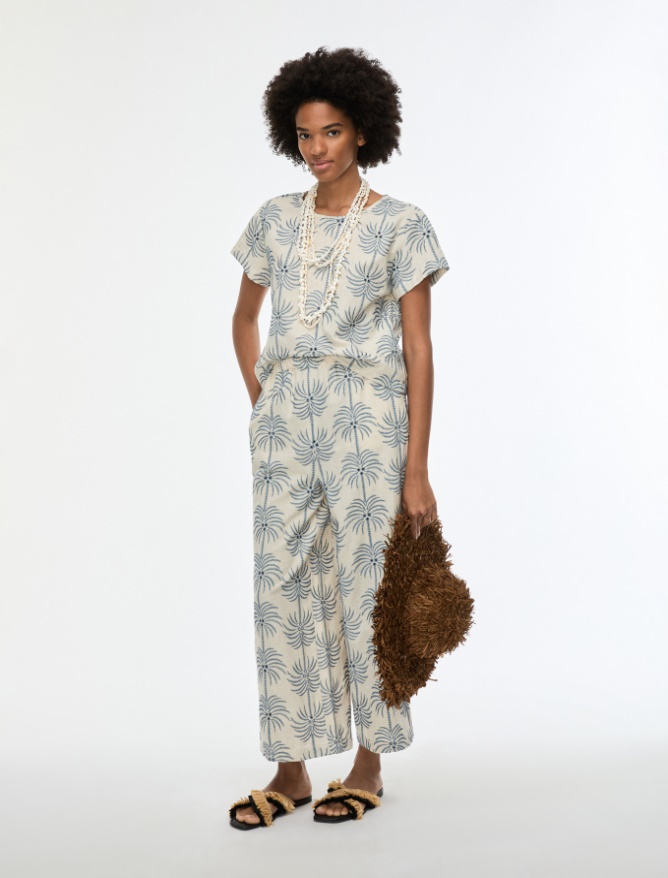 Embroidered trousers - 