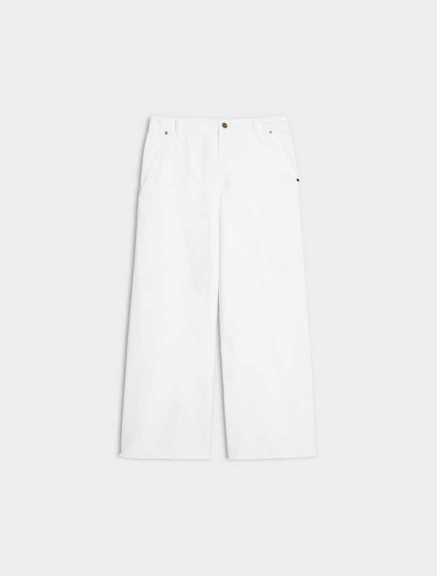 Jacquard trousers - OPTICAL WHITE - Iblues - 5