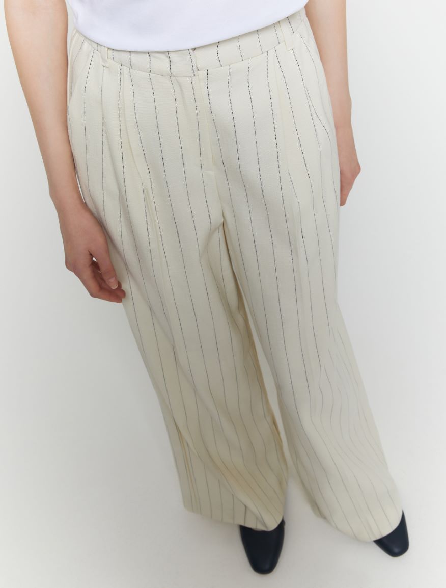 Wide-leg trousers - MILK - Iblues - 3