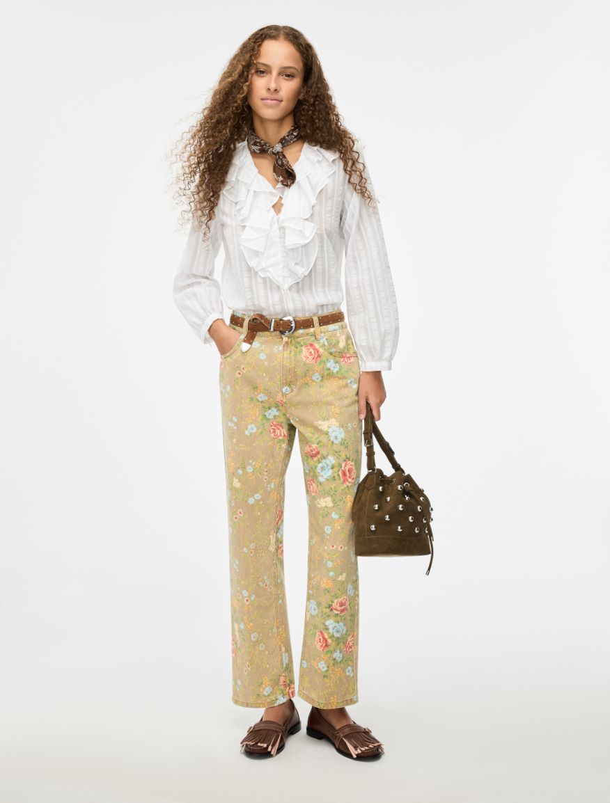 Printed trousers - CAMEL - Iblues - 4