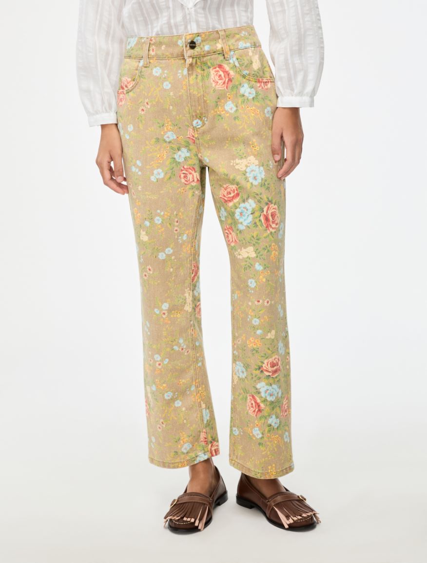 Printed trousers - CAMEL - Iblues