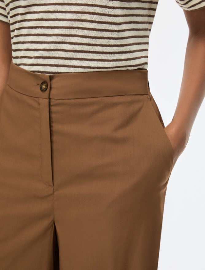 Stretch poplin trousers - 