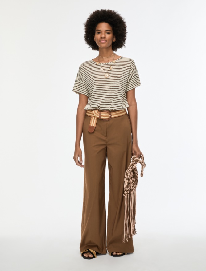 Stretch poplin trousers - 