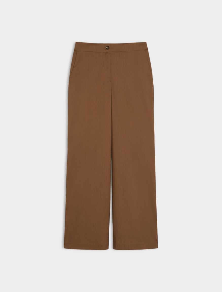 Stretch poplin trousers - COCOA - Iblues - 5