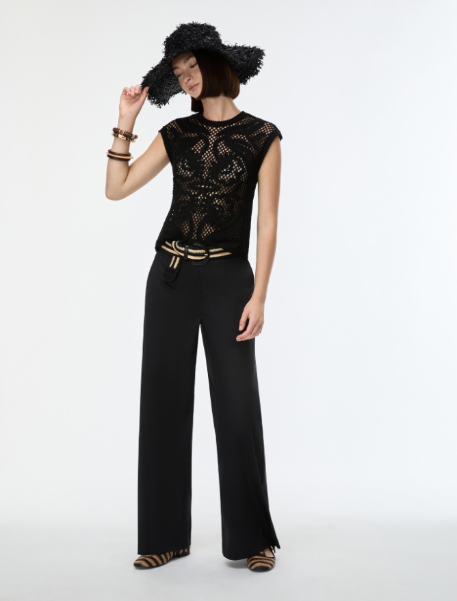 Stretch poplin trousers - 