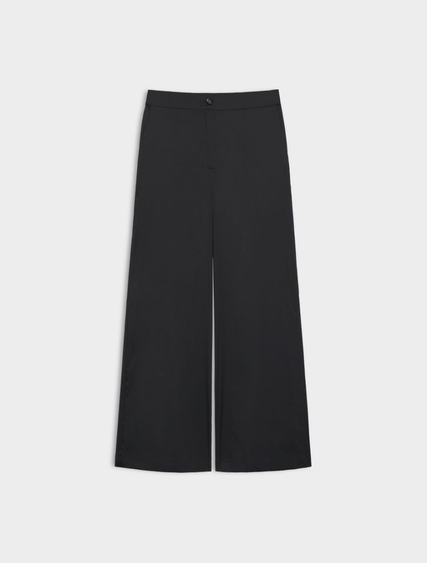 Stretch poplin trousers - BLACK - iBlues - 5
