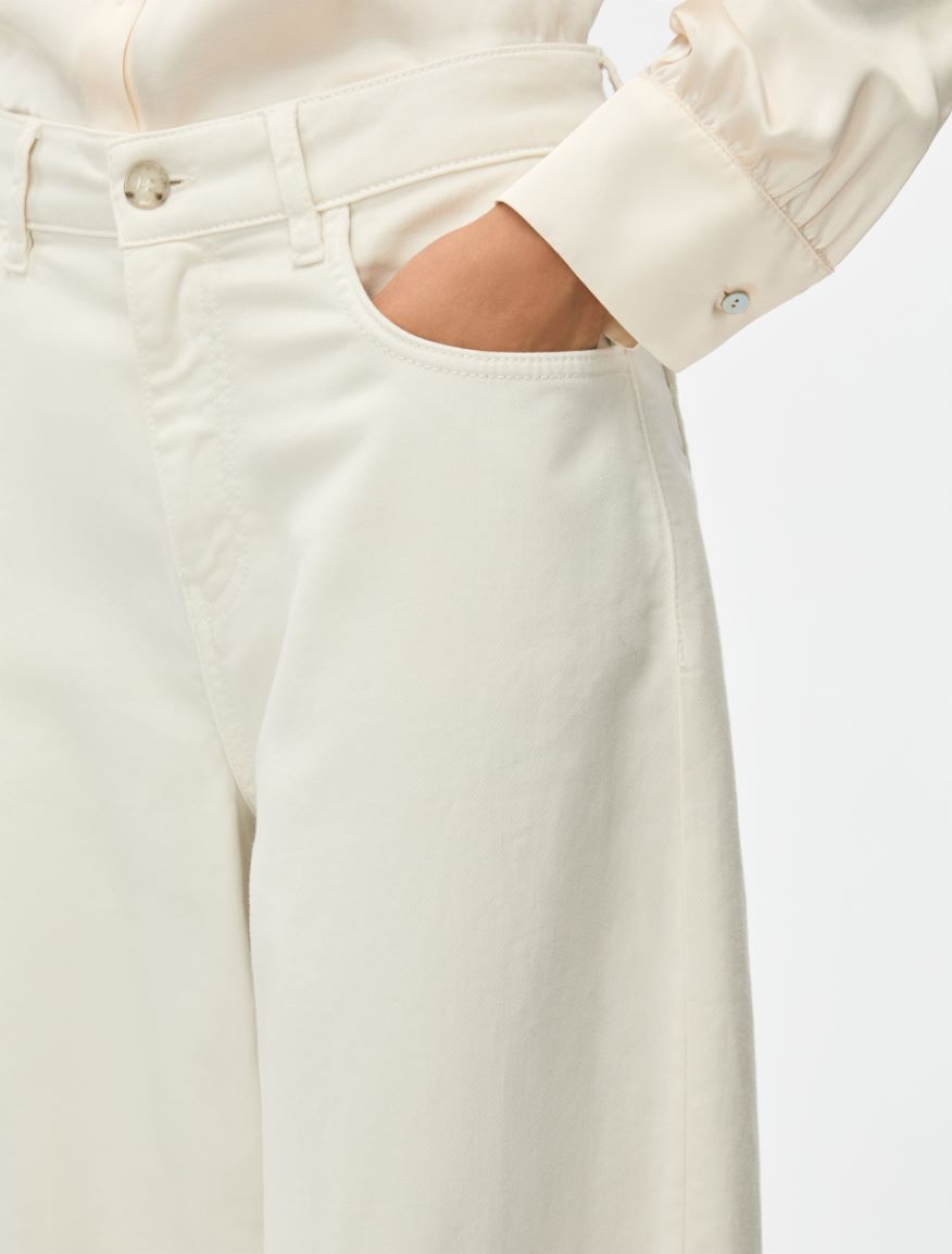 Barrel-leg trousers - CREAM - Iblues - 3