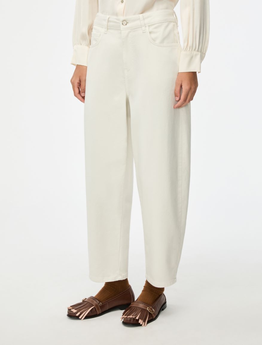 Barrel-leg trousers - CREAM - Iblues